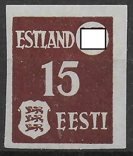 Estland: MiNr. 1y U, postfrisch