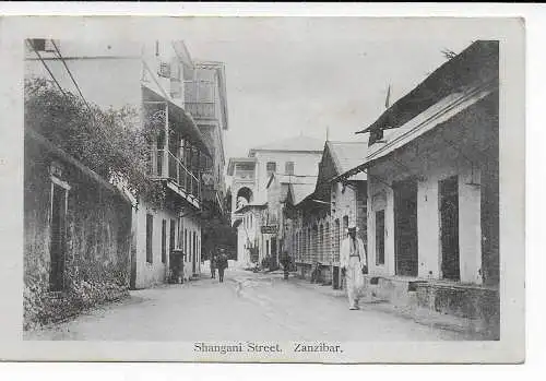 Zanzibar: picture post card Shangani Street