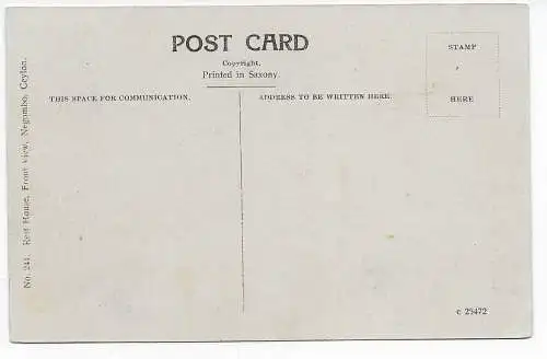 Ceylon: Rest House, Negombo: picture post card