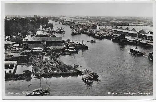 Niederländisch Indien: picture post card Kalimas, Soerabaja
