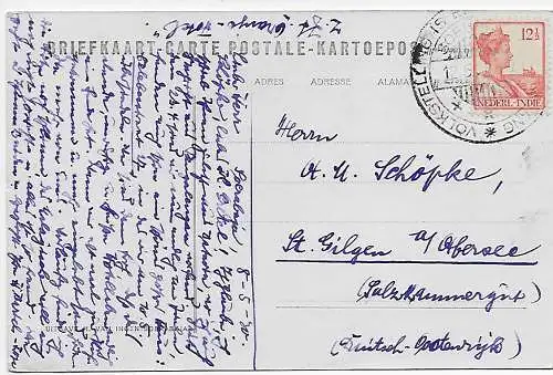 Niederländisch Indien: picture post card Kalimas, Soerabaja