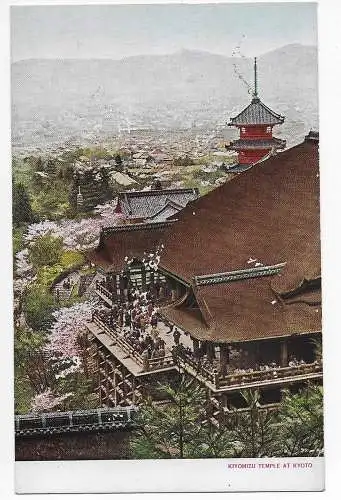 Japan: picture post card Kiyomizu-dera, Buddhist temple Kyoto