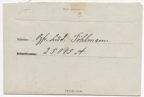 Feldpost: Luftfeldpost 1944 von FPNr. 25015A