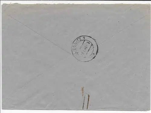 Feldpost: von FPNr. 29710 nach Liegnitz, 1943 als Einschreiben