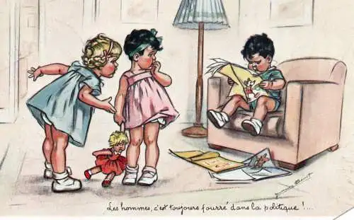 Feldpost: Arbeitsdienst 1940 nach Wien auf AK auf franz. Kinderkarte