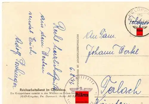 Feldpost: AK Arbeitsdienst 1942