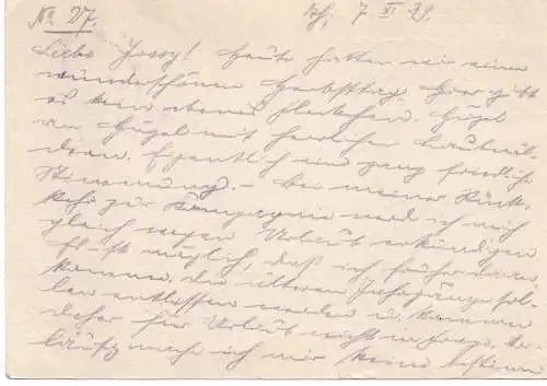 Feldpost: frühe Feldpost 8.11.39 von FPNr. 23083 nach München, Postsammelstelle