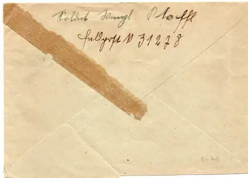 Feldpost: Luftfeldpost von FPNr. 31278 von 1942 nach Fischern
