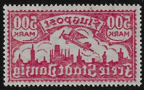 Danzig: starker Abklatsch, postfrisch **