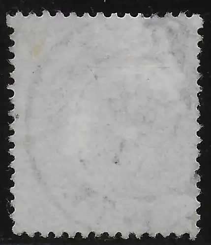 DR. MiNr. 2, übergroß, stark versetzt, dadurch unten weiß, gestempelt