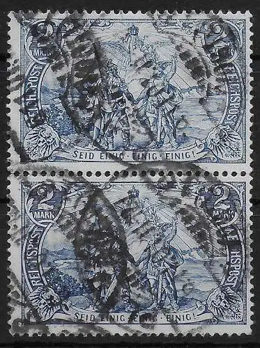 DR. MiNr. 64 I + II, Typenpaar, gestempelt, angetrennt