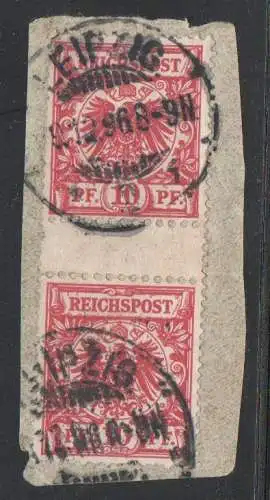 DR: MiNr. 47 Zwischensteg, gestempelt