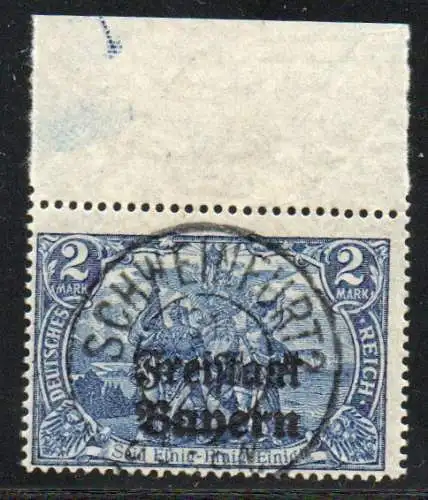 Bayern: MiNr. 149 B, POR, gestempelt Schweinfurt