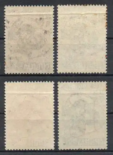 Dt. Besetzung Serbien: MiNr. 54-57 A IV, Mängel