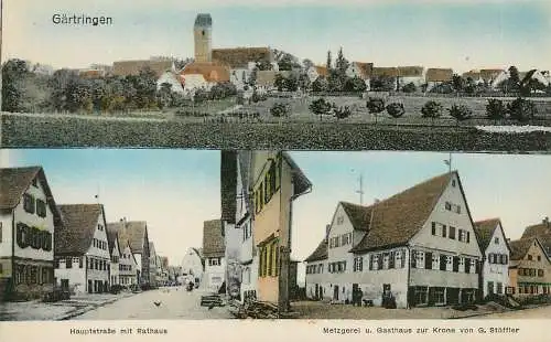 Ansichtskarte: Gärtringen, Blanko Karte
