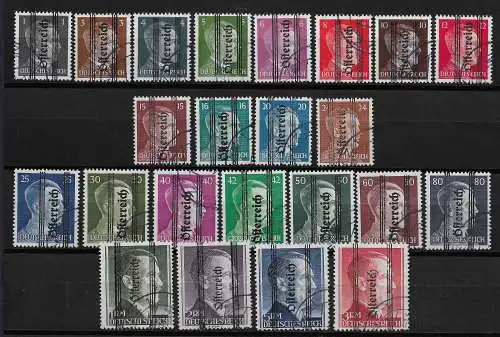 Österreich 1945: Grazer Ausgabe komplet, gestempelt mit Attest
