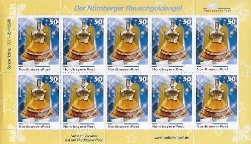 Nordbayern Post: Nürnberger Rauschgoldengel, Christkindlesmarkt 2011, Adler **