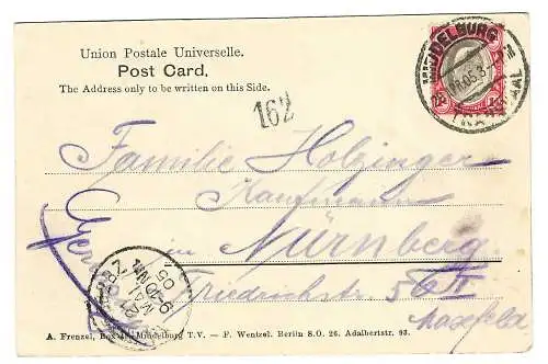 Südafrika: Middelburg 1905/Transvaal nach Nürnberg