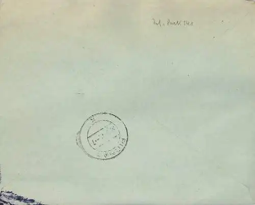 Feldpost: Einschreiben FPNr. 26374 nach Pirna 1941