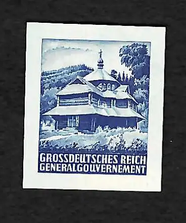 GG Generalgouvernement: Probedruck MiNr. III P3, ohne Gummi