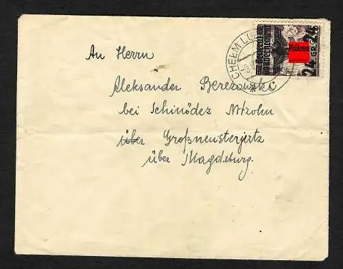 GG: Zensur ins Deutsche Reich: Chelm nach Magdeburg 1940