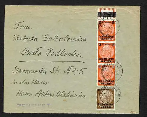 GG: Brief innerhalb des GG: Ganzsache Siedlce nach Biala Podlaska 1940