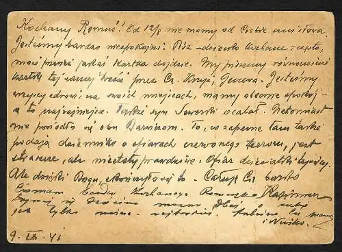 GG: Ganzsache Krakau 12.9.41: Zurück Auslandsbriefprüfstelle - OKW Zensur