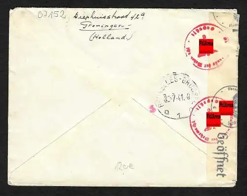 GG: Irrläufer: Brief von NL nach Brüssel, Stempel Zurück in Warschau nicht...