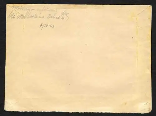 GG: Gerichtsbrief Tarnow, zurück mit rücks. Vermerk 1942