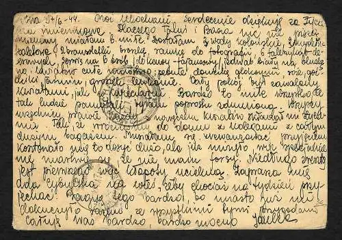 GG: Einschreiben Warschau nach Ostland 28.6.44: An Absender zurück, Zensur