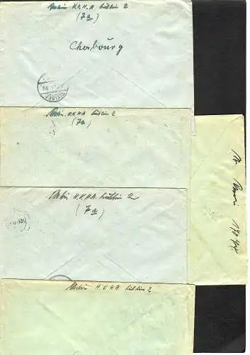 GG: 3x Brief, 2x Feldpost von Lublin nach Bärental/Schwarzwald 1944