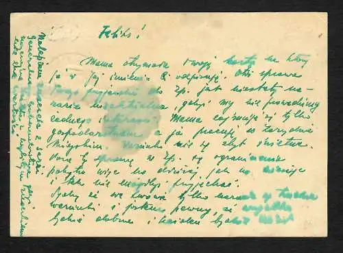 GG: Postkarte Krakau nach Lemberg: Aufruf erfolglos, zurück 1942 nach Zakopane