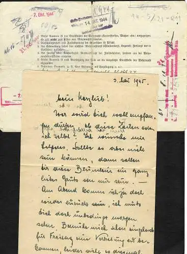 GG: Brief und Urkunden Konvolut von Major Leopold Reintsch Wien 3.5.45