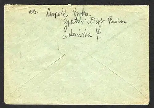 GG: Brief von Opatow nach Krakau 1943, Nachgebühr
