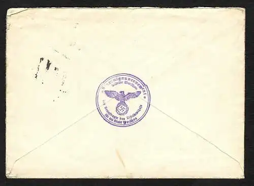 GG: Brief von Warschau nach Zeitz, 1941, Distriktchef