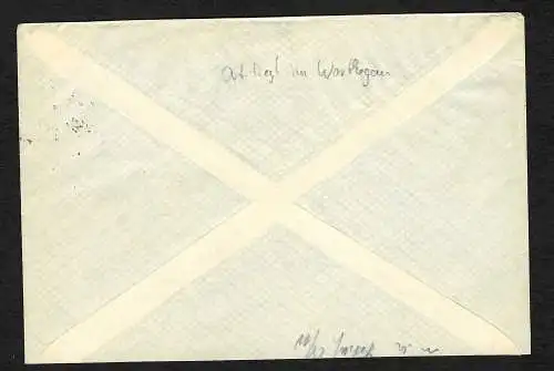 GG: Brief von Sokolow Gostynina nach Hannover, 1941, Nachgebühr