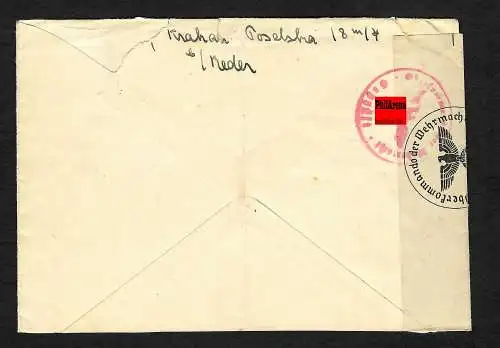 GG: Auslandsbrief 6.3.40 portogerecht nach Amsterdam