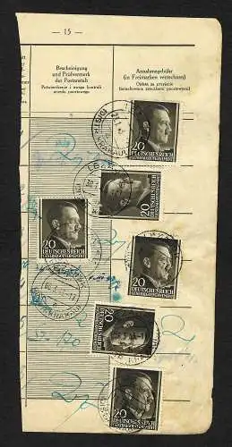 GG: Auszug aus dem Einlieferungsbuch Lezausk 1943, sehr seltenes Formualr
