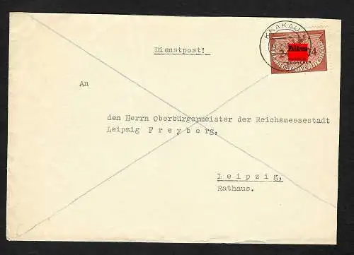 GG:  Dienstbrief von Hans Frank an den Juristen und Gruppenführer in Leipzig