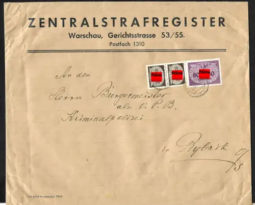 GG:  Zentralstrafregister Warschau: Hohes Porto ab 500g