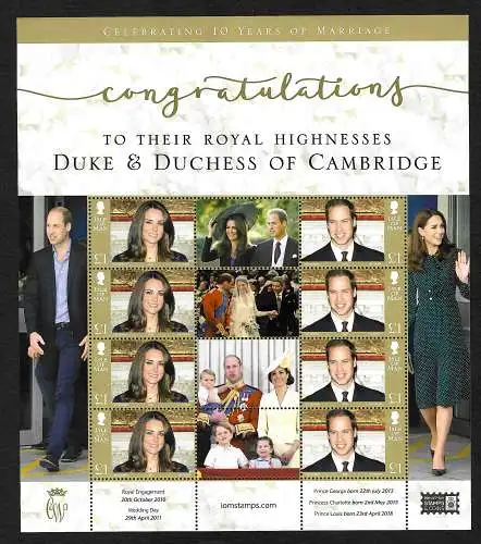 Isle of Man 2021: congratulations Royal Highnesses: Duke&Duchess of Cambridge