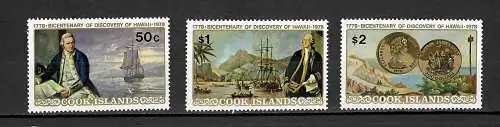 Cook Inseln 1978: 100 Jahre Entdeckung von Hawai, **