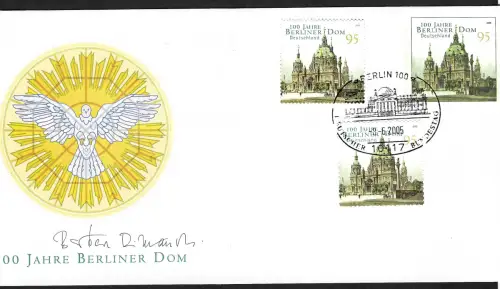 Bund 2005: 100 Jhare Berliner Dom, Sonderstempel Deutscher Bundestag