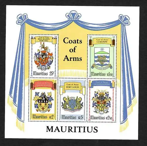Mauritius 2013: Stadtwappen, Block **