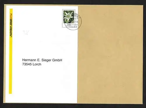 Bund 2006: Retourblock FDC mit Edelweiß