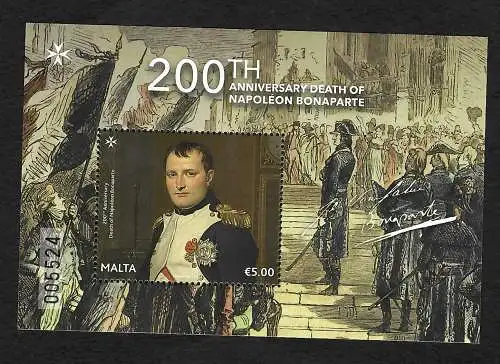Malta: 200th Anniversary death of Napoleon Bonaparte, postfrisch