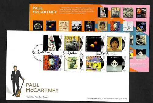 GB 2021: FDC: Paul McCartney albums, Liverpool
