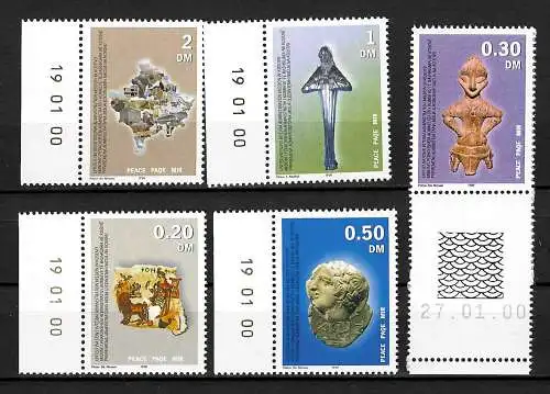 Kosovo 2000: Frieden im Kosovo, 5 Werte postfrisch
