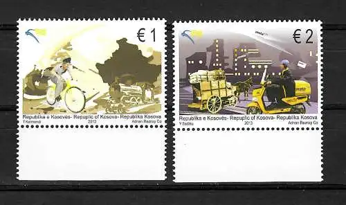 Kosovo Europa 2013: Postfahrzeuge, postfrisch