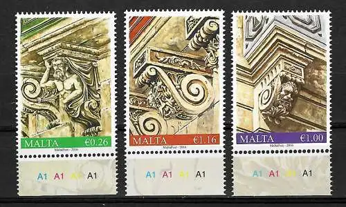 Malta 2016: Maltesische Balkone, postfrisch